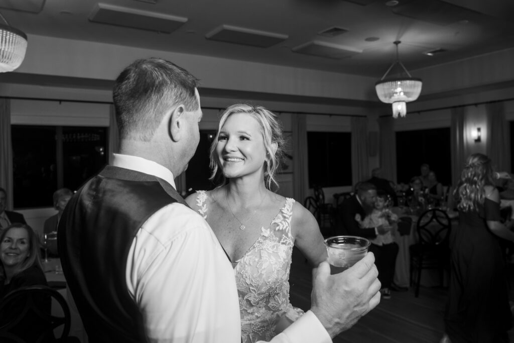 a bride and groom dancing at their wedding reception